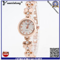 Pedra de cristal pulseira com flor padrão Steeel banda Mens Watch Fashion YXL-805